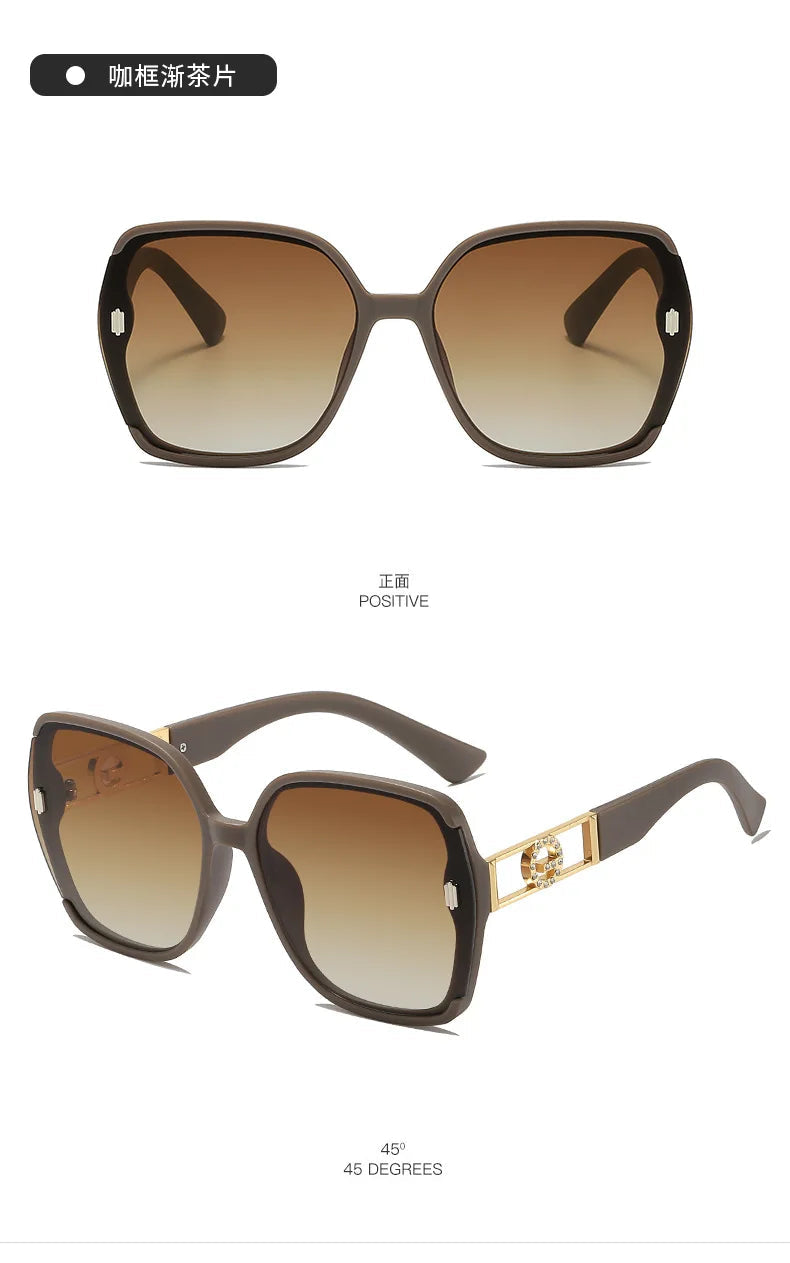 Fashion Square Frame Sunglasses Anti-UV Travel Accessories Popular Sunglasses Beach Eye Protection Shades Glasses Summer Decor    Your Coastal Marketplace | Shoreshopper.com