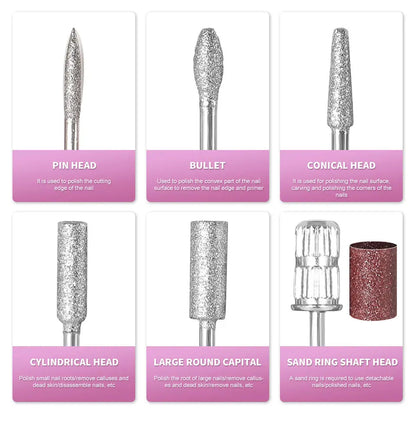 45000RPM Nail Drill Machine Professional Nail Lathe with Large LCD Screen Smart Electric Manicure Polisher Nail Art Tools    Home Decor Supply | Online Retail | ShoreShopper.com