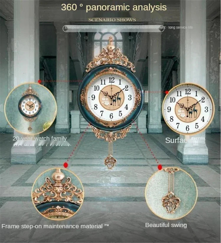 Large Luxury Gold Wall Clock Living Room Silent Creative Swing Wall watches Bedroom Quartz Clocks Wall Home Decor    Home Decor Supply | Online Retail | ShoreShopper.com
