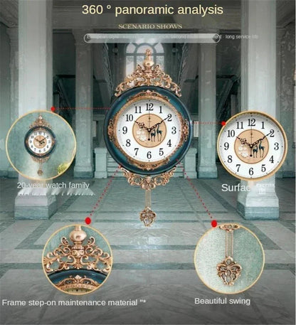 Large Luxury Gold Wall Clock Living Room Silent Creative Swing Wall watches Bedroom Quartz Clocks Wall Home Decor    Home Decor Supply | Online Retail | ShoreShopper.com
