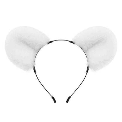 Girl Rabbits Headbands Furry Headwear Hairbands Fun Rabbit Ears Headwear Y166