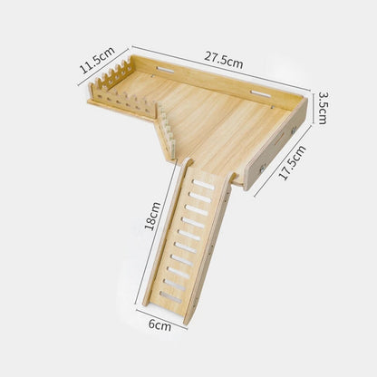 Hamster Habitat Décor Wooden Double-Layer Platform with Ladder Durable Pet Toy Accessory for Gerbil Guinea Pig and Small Animals    Home Decor Supply | Online Retail | ShoreShopper.com
