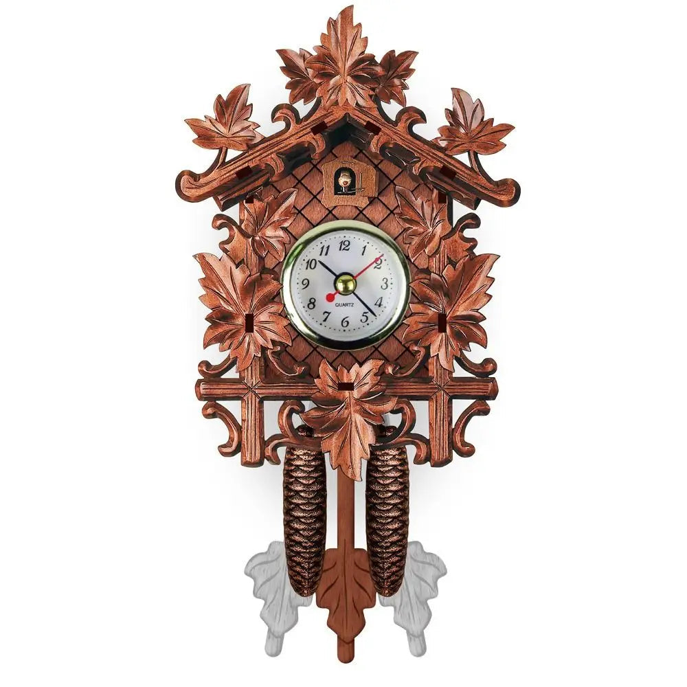 Forest Tower Wood Pendulum Vintage Clocks Vintage Silent Wood Wall Clock Wooden 3D Chiming 3D Chiming Clock Housewarming Gift    Home Decor Supply | Online Retail | ShoreShopper.com