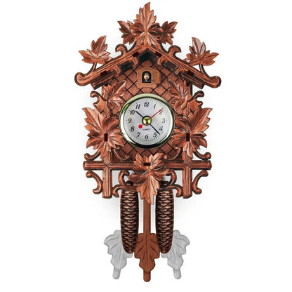 Forest Tower Wood Pendulum Vintage Clocks Vintage Silent Wood Wall Clock Wooden 3D Chiming 3D Chiming Clock Housewarming Gift    Home Decor Supply | Online Retail | ShoreShopper.com