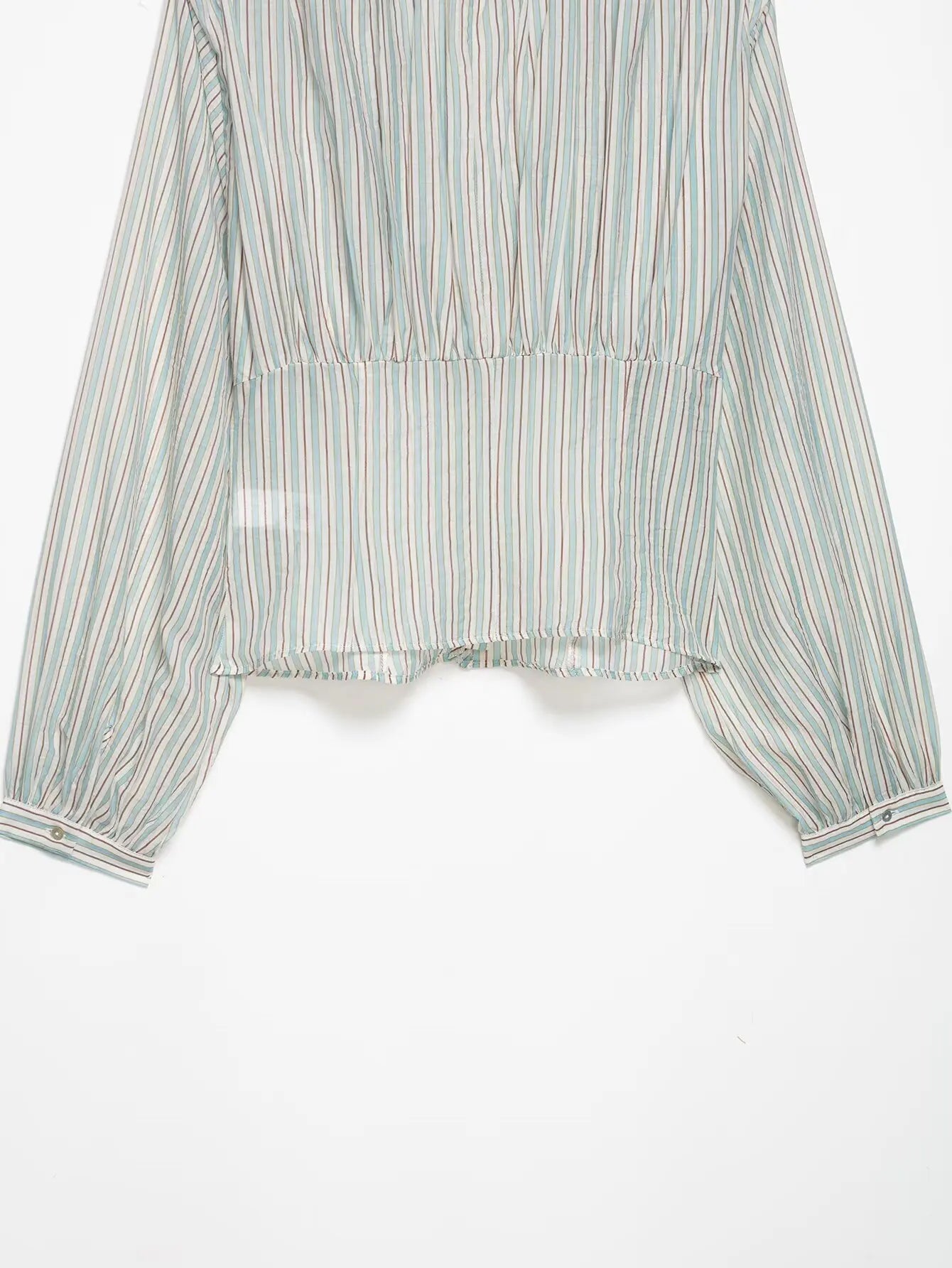 Women Sexy Shirts Spring Summer New Female V-Neck Long Sleeve Shirt Waist-Cinching Striped Tops Lady Chic Casual Holiday Blouses    Your Coastal Marketplace | Shoreshopper.com