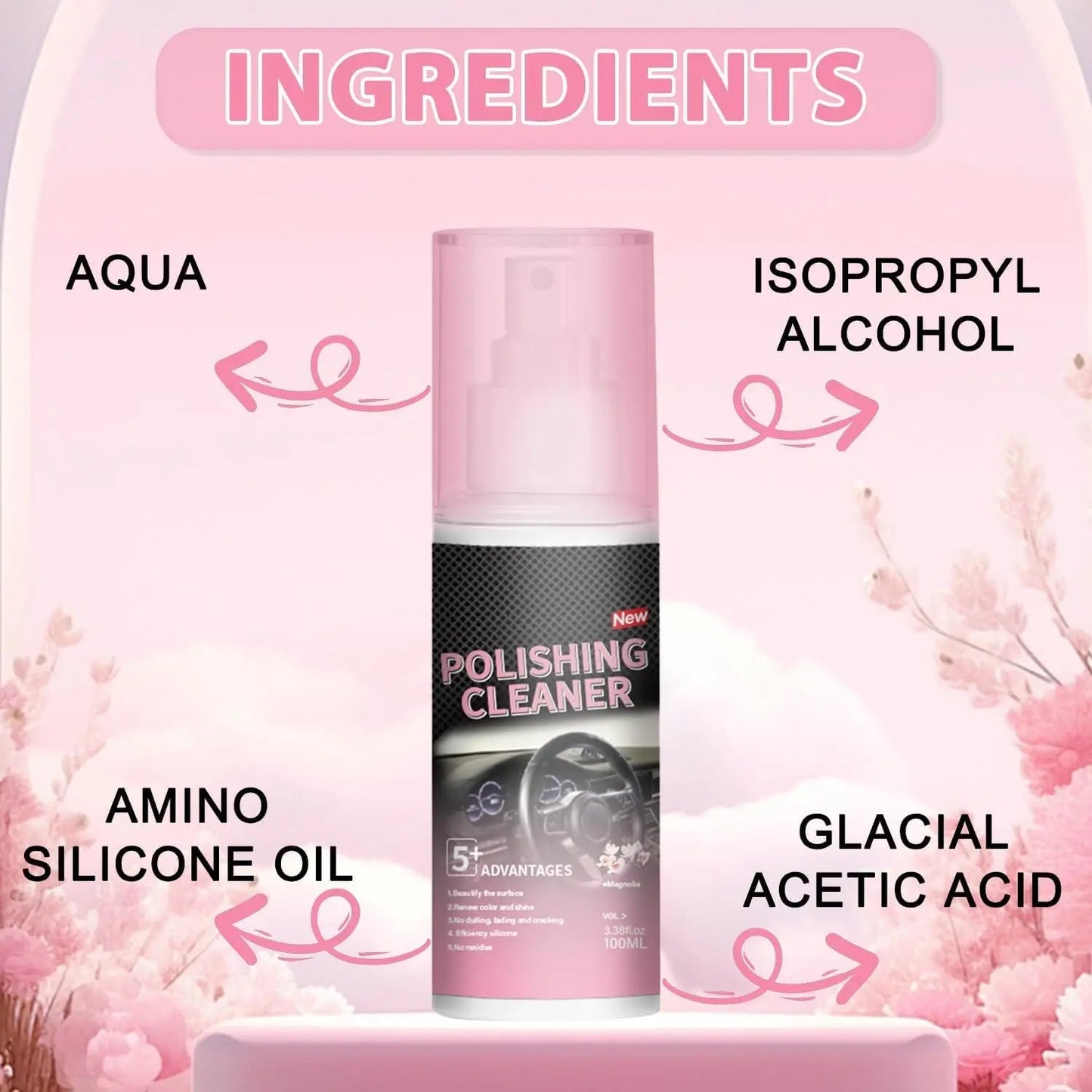 Car Interior Cleaner, Vehicle Interior Polish, 100ml Car Interior Cleaner, Interior Detailer Spray, Total Car Interior Cleaner    Home Decor Supply | Online Retail | ShoreShopper.com