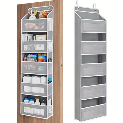 5-Shelf Hanging Storage Organizer - Behind Door, Anti-Tilt, 5 Large Capacity Pockets, Suitable for Bedroom, Bathroom    Home Decor Supply | Online Retail | ShoreShopper.com