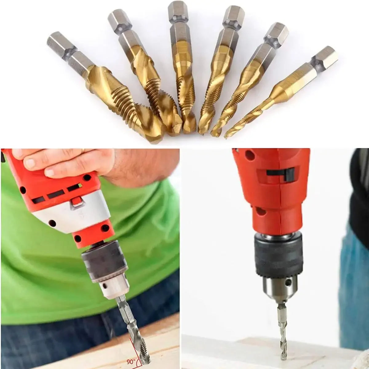 LiYu Shank Titanium Plated HSS Screw Thread Metric Tap Drill Bits Screw Machine Compound Tap M3 M4 M5 M6 M8 M10 Hand Tools    Home Decor Supply | Online Retail | ShoreShopper.com