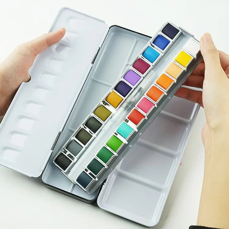 24 color watercolor paint, washable watercolor paint set, professional painting supplies, suitable for adults and artists    Home Decor Supply | Online Retail | ShoreShopper.com