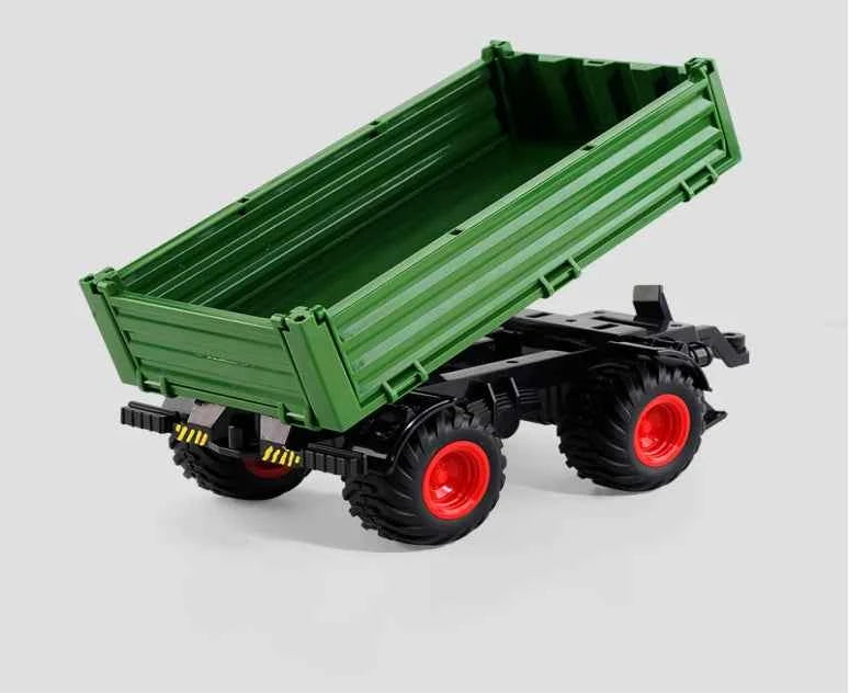RC Farm Tractors Car 1/24 Radio Controlled Cars and Trucks 2.4G with Light Simulated Engineering Truck Model Toys for Children