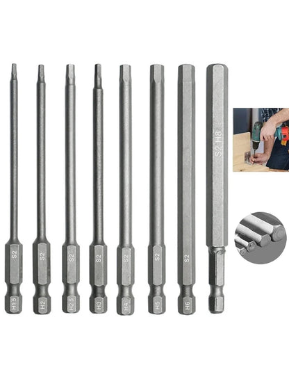8pcs 100mm Hex Head Allen Wrench Drill Bits Set SAE Metric Allen Electric Hexagonal Bit Screwdriver Socket Bit Power Tool Parts    Home Decor Supply | Online Retail | ShoreShopper.com