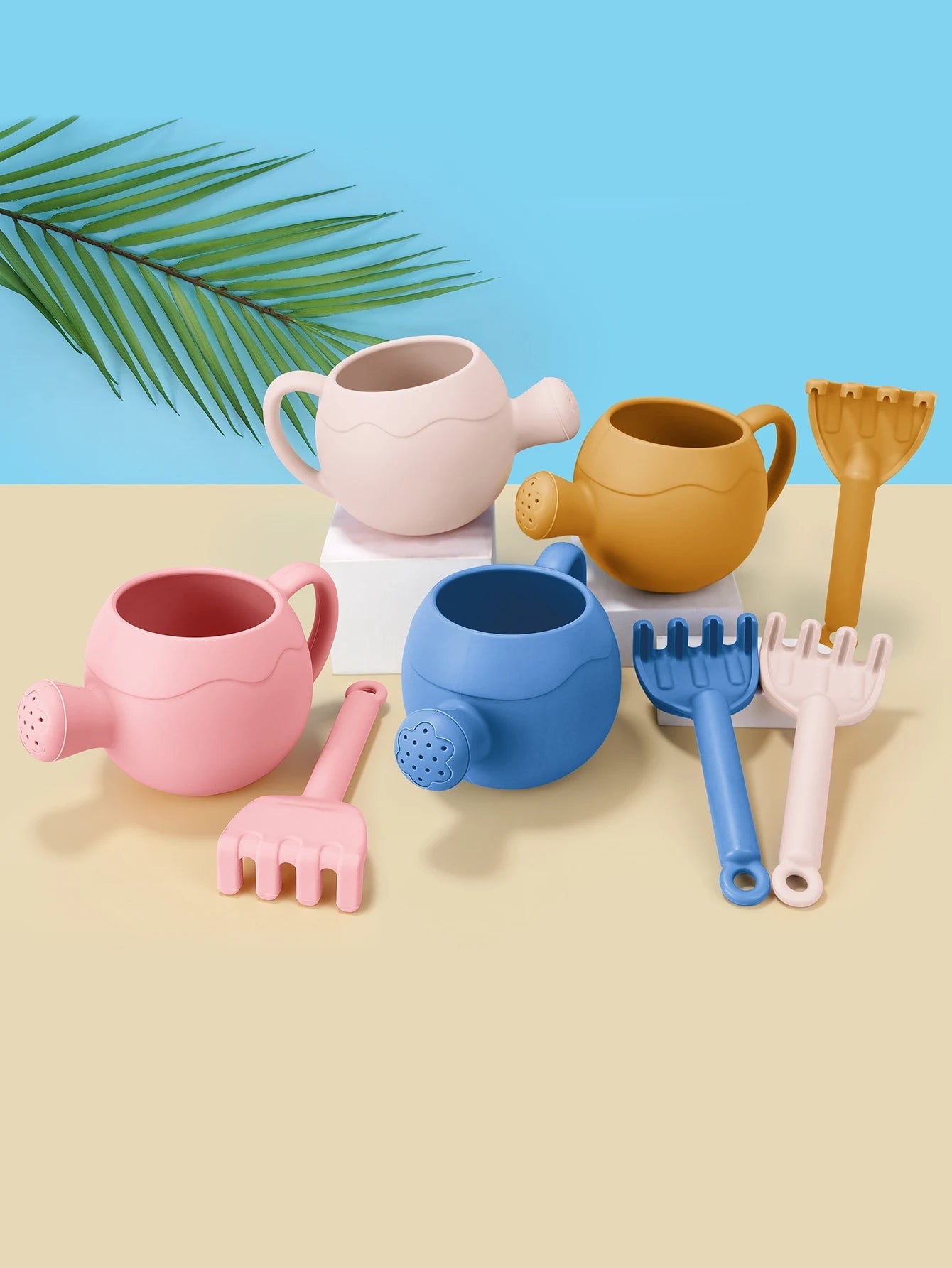 Baby Beach Toys Children Outdoor Games Sand Play Set Infants Digging Sand Silicone Rake Watering Pot Play Beach Toys for Kids    Your Coastal Marketplace | Shoreshopper.com