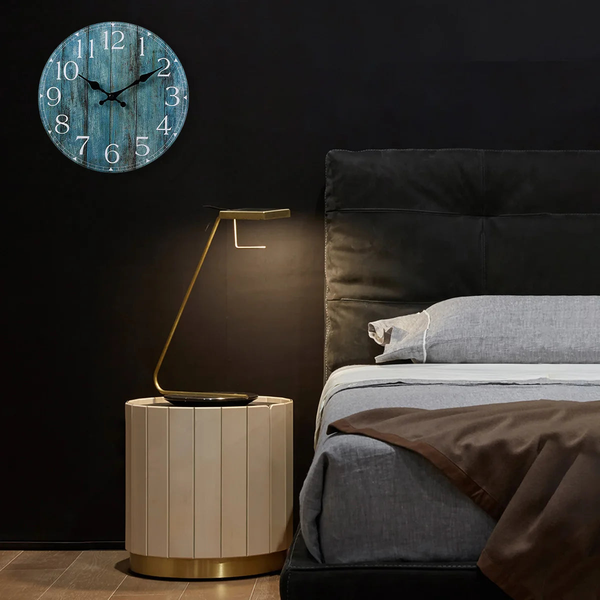 Wall Clock Kit Wooden Hanging Clock 10inch Silent Non-Ticking Clock Decor Retro Round Battery Operated Hanging Clock For Home    Home Decor Supply | Online Retail | ShoreShopper.com