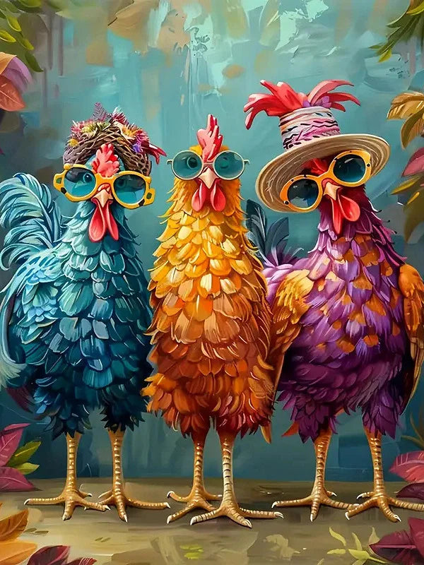 Pictures By Numbers Chicken Animal Paint Kit For Adults Digital Painting Oil Painting For Living Room Home Interesting Gift    Home Decor Supply | Online Retail | ShoreShopper.com