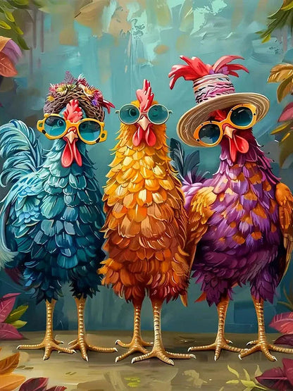 Pictures By Numbers Chicken Animal Paint Kit For Adults Digital Painting Oil Painting For Living Room Home Interesting Gift    Home Decor Supply | Online Retail | ShoreShopper.com