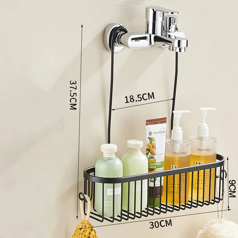 Aluminium Bathroom Shelf Without Drilling Shower Shelf Shelves Shampoo Holder Basket Storage Organizer Bathroom Accessories    Home Decor Supply | Online Retail | ShoreShopper.com