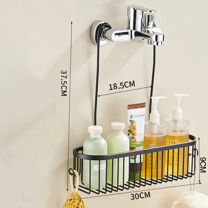 Aluminium Bathroom Shelf Without Drilling Shower Shelf Shelves Shampoo Holder Basket Storage Organizer Bathroom Accessories    Home Decor Supply | Online Retail | ShoreShopper.com