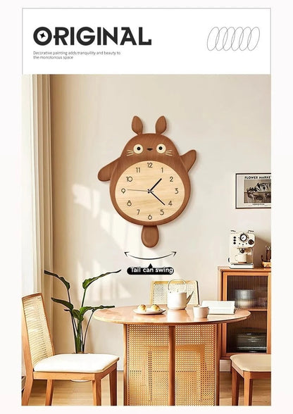 Cartoon Cat Design Wall Clock Wooden Sway Hanging Clock Decorative Painting For Restaurant Home Decor Gift    Home Decor Supply | Online Retail | ShoreShopper.com