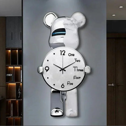Large Bear Wall Clocks CreativeBear Wall Clock Aesthetic Giant Wall-clock Luxury Living Room Decoration Dining Room Ornament    Home Decor Supply | Online Retail | ShoreShopper.com