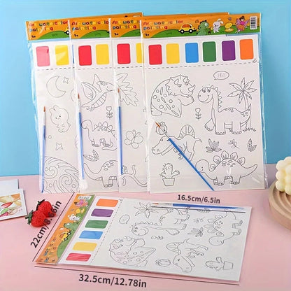 A Set of Art Tools, Including 8 Pieces of Art Paper, 8 Brushes,and 6 Colors of Paint,Suitable for Students and DIY Handmade Sets    Home Decor Supply | Online Retail | ShoreShopper.com