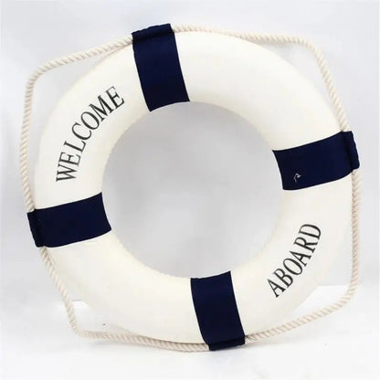 Nautical Style Welcome Decorative Red Blue Life Buoy Home Marine Beach Wall Decoration Crafts Living Room    Your Coastal Marketplace | Shoreshopper.com