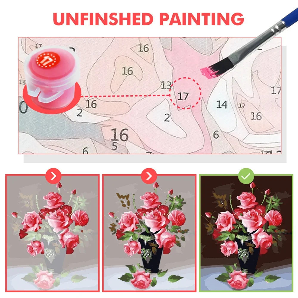 Acrylic Paint By Numbers Modular Picture With Paint Drawing On Canvas Adults Handpainted Gift Wall Art Painting Home Decor    Home Decor Supply | Online Retail | ShoreShopper.com