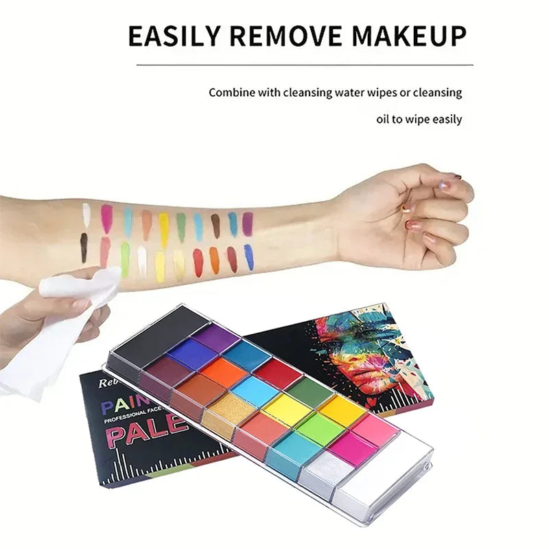 20 Colors Face Body Oil Painting Paint Pigment Non Toxic Safe Kids Flash Tattoo Painting with Brush Art Halloween Cosplay Party    Home Decor Supply | Online Retail | ShoreShopper.com