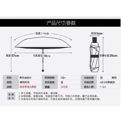 Umbrella Encountering Water Flowering 3-Fold Handheld Travel Umbrella UV Protection Portable Rain Umbrella with Parasol Frame    Your Coastal Marketplace | Shoreshopper.com