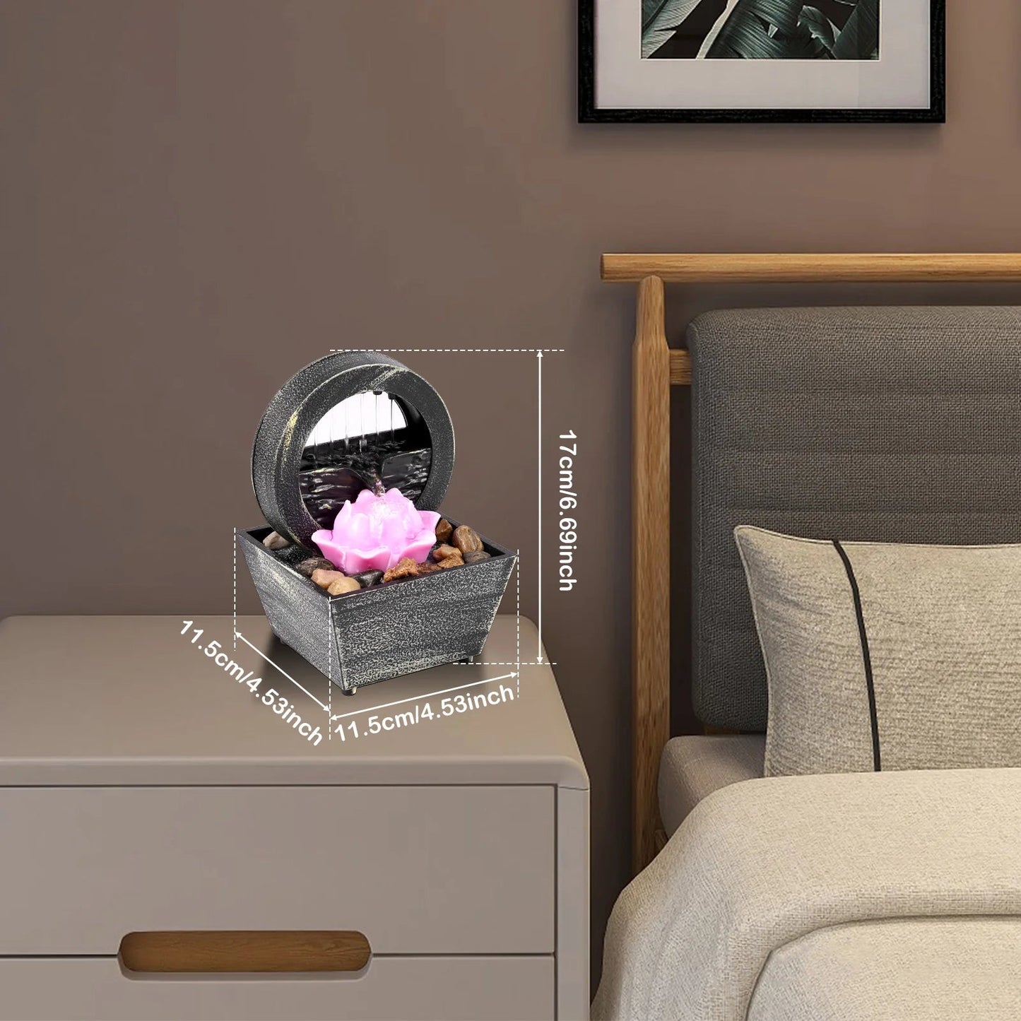 Mini Tabletop Fountain with Light Sound Relaxation Indoor Water Fountain Ornament Zen Meditation Fountain Home Decorations    Home Decor Supply | Online Retail | ShoreShopper.com