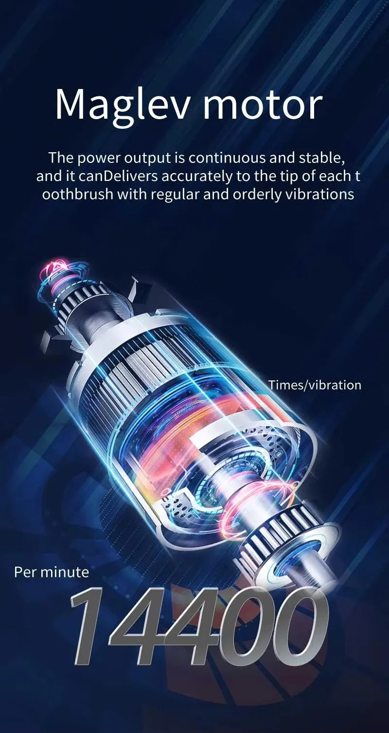 Compatible with Oral B Sonic Electric Toothbrush Smart Ultrasonic Dental Teeth Whitening Rechargeable Adult Tooth Brush 3 Head - ShoreCo.Shop