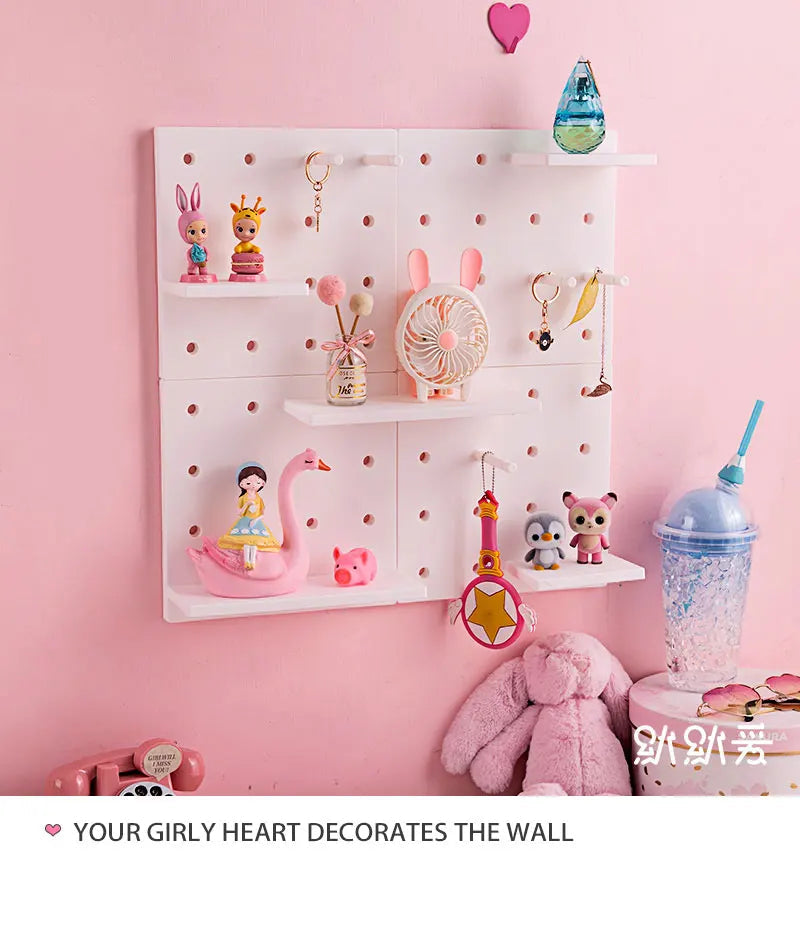 Home Decor Wall Shelves Decoration Hole Board Wall Storage Rack Storage Shelf Kitchen Bedroom Hanging Wall Shelves Wall Decor    Home Decor Supply | Online Retail | ShoreShopper.com