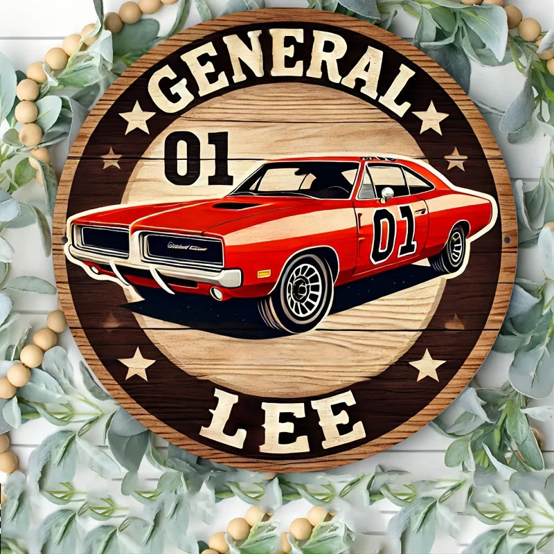 General Dukes Lee Vintage Aluminum Wall Art Sign - 8x8 Retro Decor    Home Decor Supply | Online Retail | ShoreShopper.com