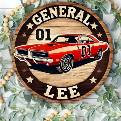 General Dukes Lee Vintage Aluminum Wall Art Sign - 8x8 Retro Decor    Home Decor Supply | Online Retail | ShoreShopper.com