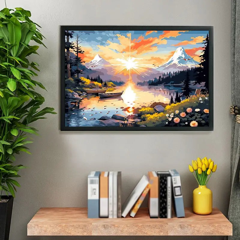 GATYZTORY Paint By Number Sunset and Sea View Acrylic Painting Art Drawing On Canvas Gift DIY Pictures By Numbers Kits Home Deco    Home Decor Supply | Online Retail | ShoreShopper.com