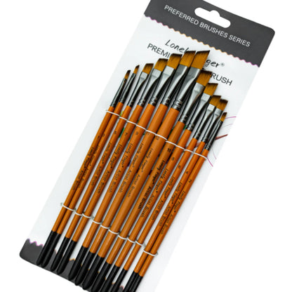 12/48pcs Premium Flat Art Paintbrush Set Durable Anti-Shedding Synthetic Nylon Bristles for Watercolor Acrylics Gouache Painting    Home Decor Supply | Online Retail | ShoreShopper.com