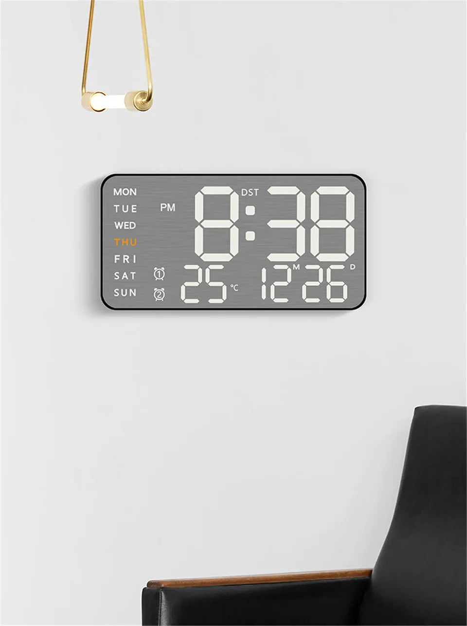 Mirror Brushed Finish Wall Clock Premium Modern Home Wall Clock    Home Decor Supply | Online Retail | ShoreShopper.com