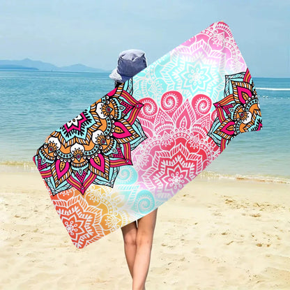 1pc Bohemian beach towel, ultra-fine fiber quick drying beach towel, multifunctional beach towel for beach swimming and vacation    Your Coastal Marketplace | Shoreshopper.com
