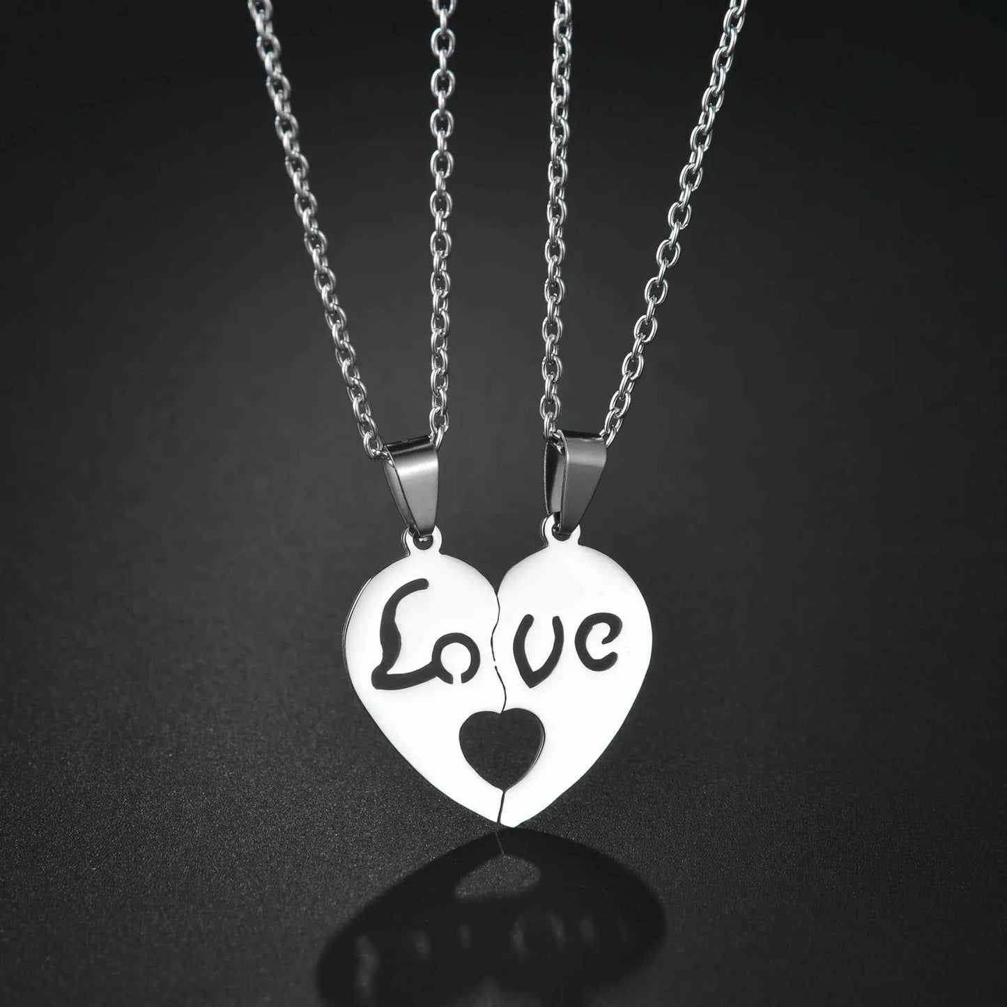 Fashion Best Friends Honey Love Couple Pendant Necklace 2 Pcs/ Set Broken Heart BFF Good Friends Friendship Jewelry Gift