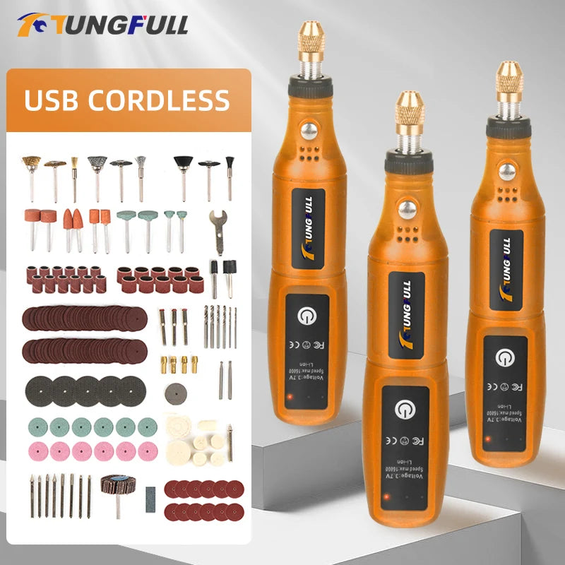 Mini Wireless Drill Rechargeable Polishing Machine DIY Mini Rotary Tool USB Engraving Tool Dremel Tool Mini Engravin Machine - ShoreCo.Shop