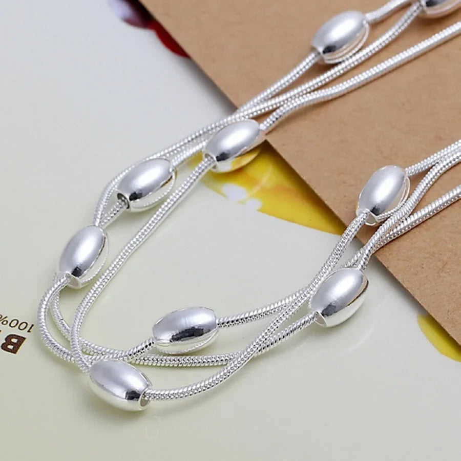 Fashion Design Product Beautiful 925 Sterling Silver Jewelry High Quality Bracelet Bead Chain Women Lady Wedding With    Home Decor Supply | Online Retail | ShoreShopper.com