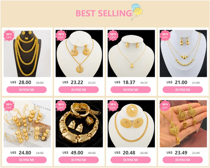 Necklace Bracelet Ring Earrings Jewelry Sets for Women, Elegant Charm Gift for Party Wedding, Sparkling Jewellery Woman Accessor    Home Decor Supply | Online Retail | ShoreShopper.com