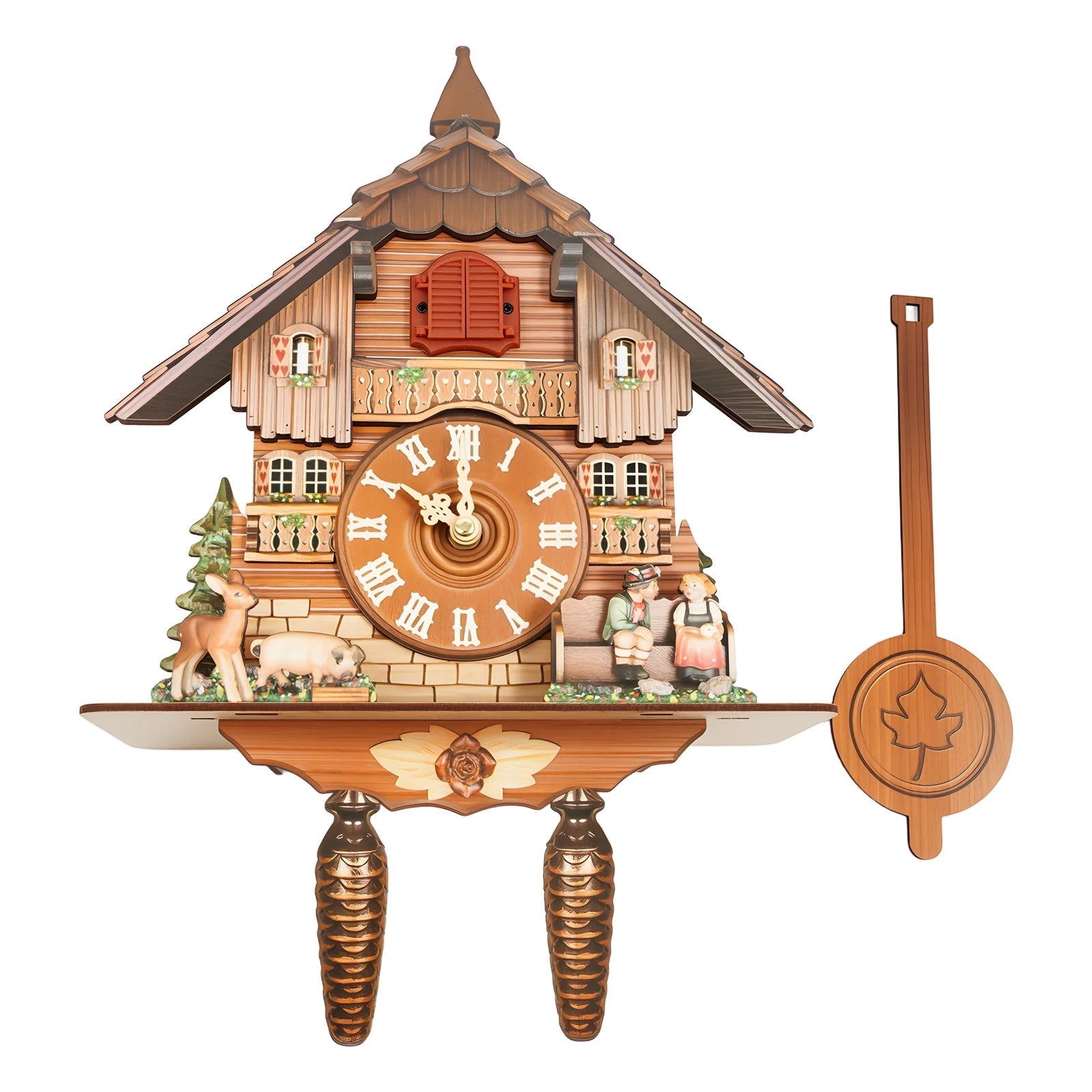 Wall Mount Clock Cuckoo Clock, Wood Cuckoo-Clock 7:00-21:00 Chime Time 25*10*50cm Pointers+Time Scales Display    Home Decor Supply | Online Retail | ShoreShopper.com