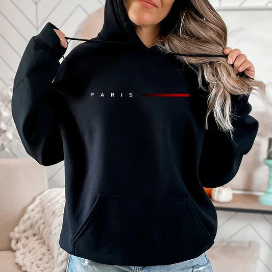 Paris Letter Womens Sweatshirts Printed Home Casual Hoodies Sports Pullover Tops Daily High Quality Woman Clothing Autumn Winter    Home Decor Supply | Online Retail | ShoreShopper.com