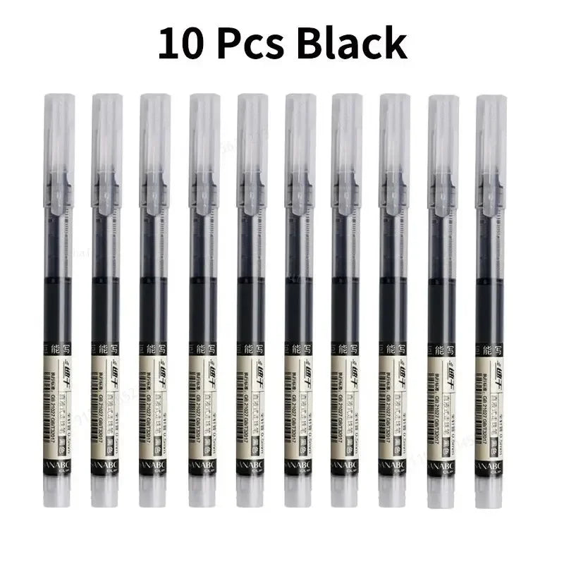 10Pcs/set High Quality Needle Type Gel Pens Straight Liquid Ballpoint Pen Kawaii Stationery School Office Supplies Writing    Home Decor Supply | Online Retail | ShoreShopper.com