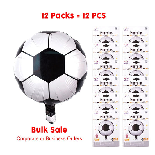 12 Pieces-18'' Decorative Soccer Pattern Foil Balloons 1pc/Pack 12 Packs for Party Decorations    Home Decor Supply | Online Retail | ShoreShopper.com