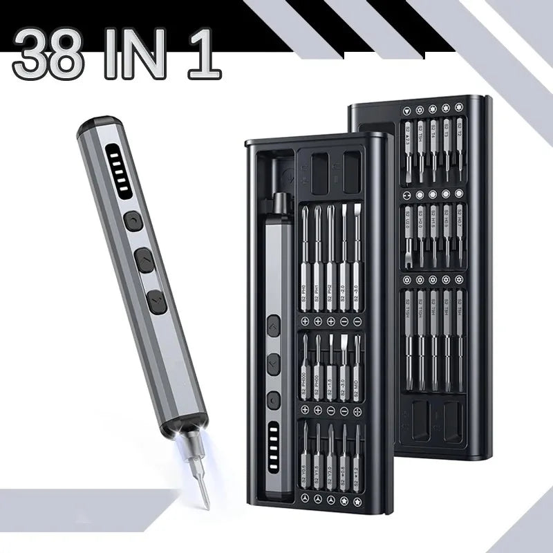 Mini Electric Precision Screwdriver, 38 in 1 Magnetic Bits, Torque Control, DIY Tools, Repair Tool Kit for iPhones, Switch,PS5    Home Decor Supply | Online Retail | ShoreShopper.com