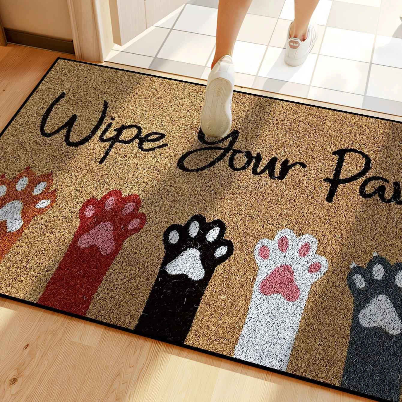 1PC Welcome Print Anti-Slip Doormat - Machine Washable Rug for Indoor/Outdoor, Parties, Spring & Summer Decor, Home Gift