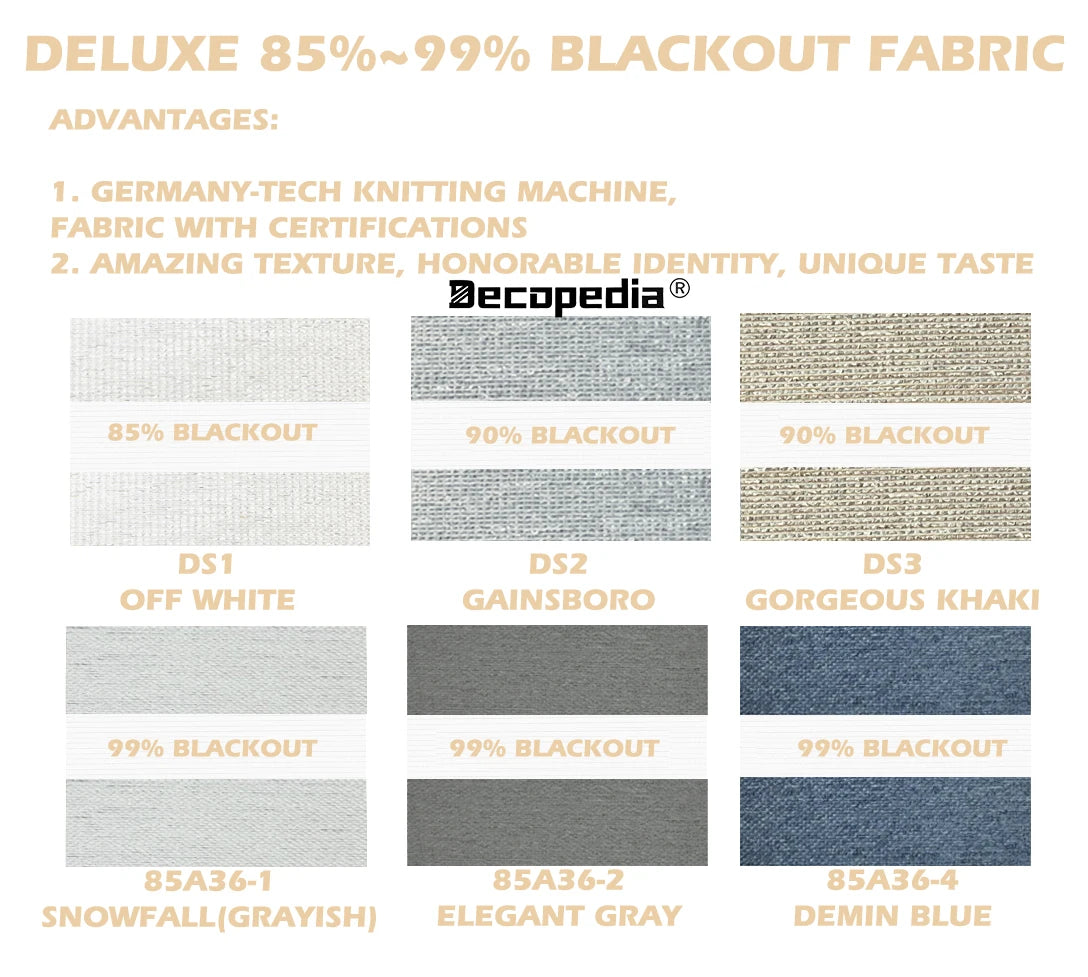 Decopedia Custom Made Zebra Blinds for Windows Motorized Roller Blinds Blackout Day and Night Window Blinds for Sliding Door - ShoreCo.Shop