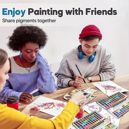 Watercolor Paint with Brushes, Professional Palette,Vibrant Travel Art Kit for Adults and Artists, Watercolor Painting Supplies    Home Decor Supply | Online Retail | ShoreShopper.com