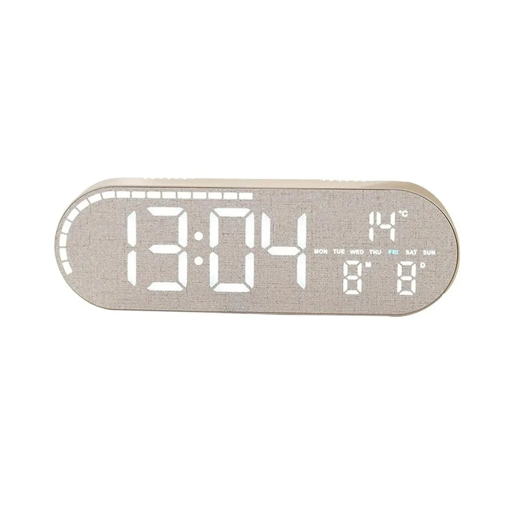 Minimalist Design Digital Wall Clock Silent Operation Nordic Style Alarm Clock Temperature Date Display Hanging Mount    Home Decor Supply | Online Retail | ShoreShopper.com